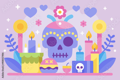 Dia de los Muertos background