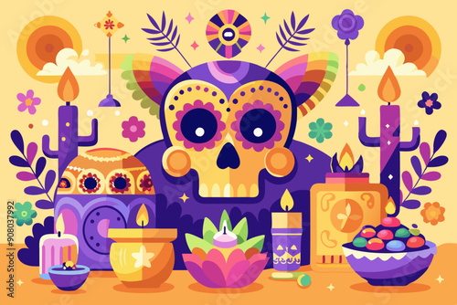 Dia de los Muertos background