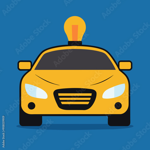 yellow taxi sign