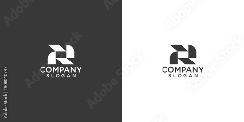 letter R abstract monogram logo vector design
