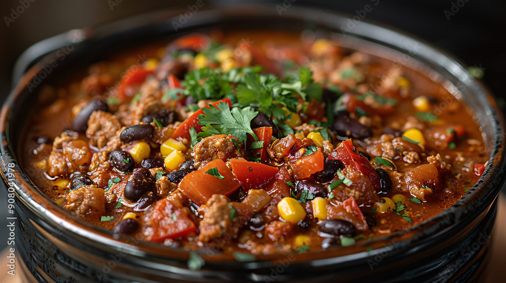 Delicious healthy turkey chili for dinner Delicious healthy turkey chili for dinner