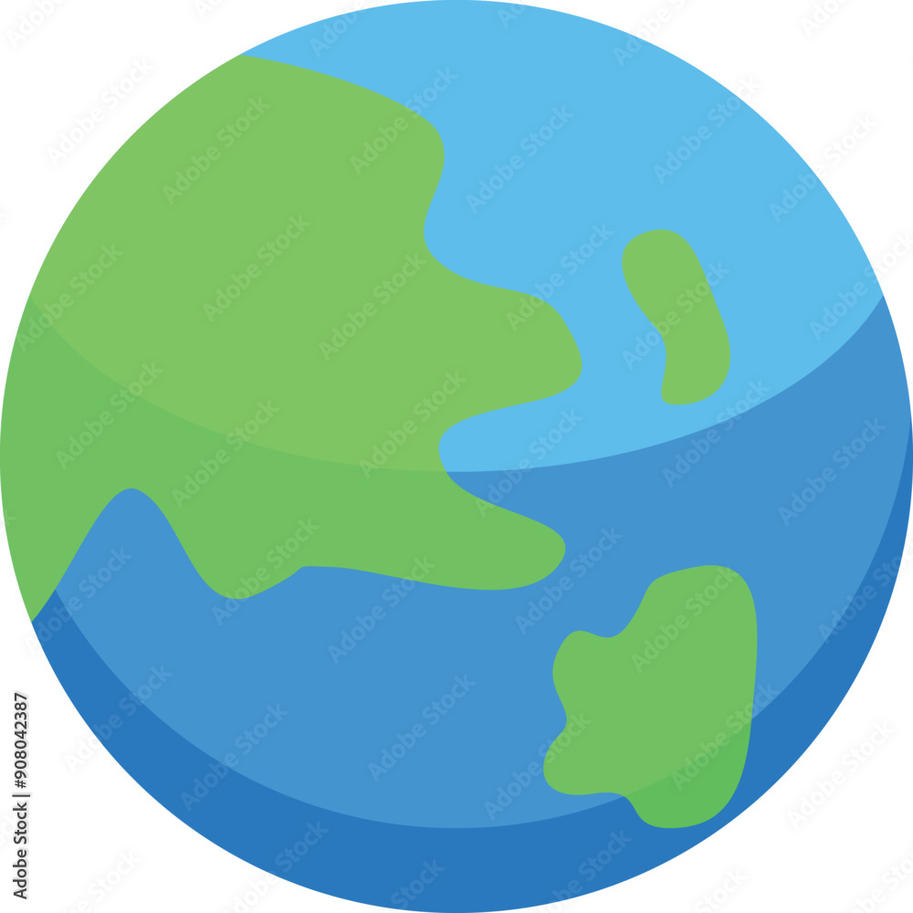 Blue and green planet earth globe rotating in space, representing global issues Blue and green planet earth globe rotating in space, representing global issues