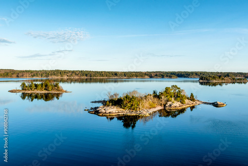 Fotografija Panoramic view of the islands in the archipelago of Stockholm