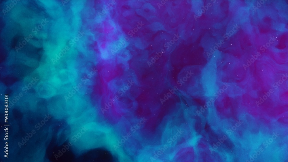 Fototapeta premium Nebula and galaxies in space. Abstract cosmos background