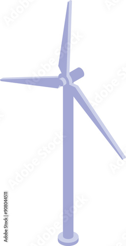 Modern wind turbine generating clean energy using wind power