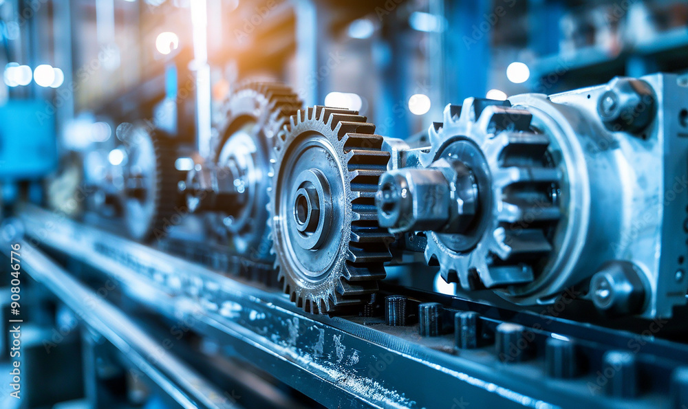 Fototapeta premium optics background with gear wheel