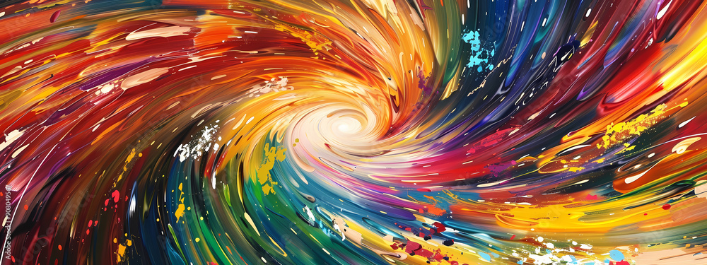 Vibrant Paint Swirl Abstract Vibrant Paint Swirl Abstract