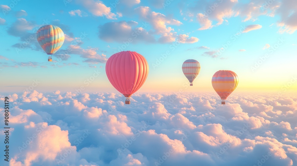 Naklejka premium Balloon Fastival, Celebrations ballons with sky background