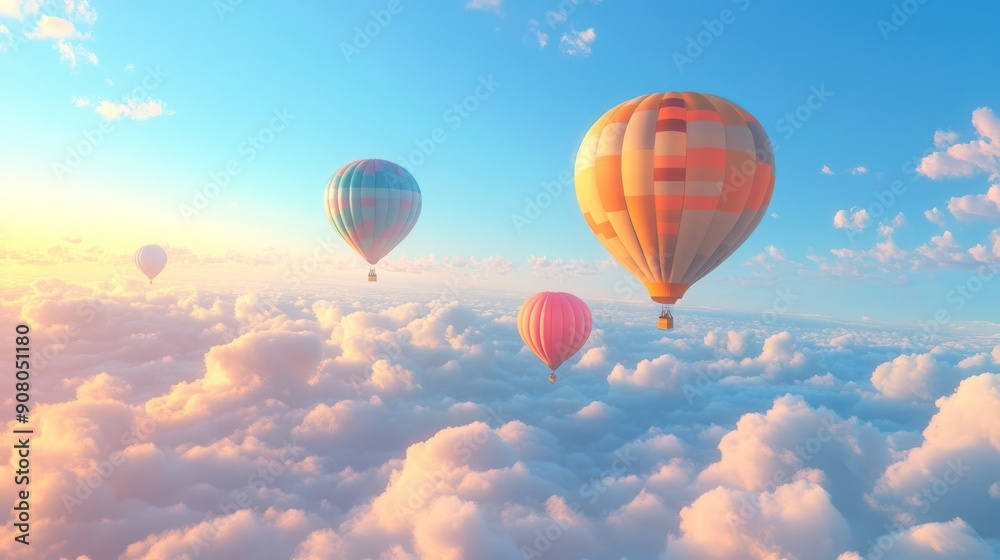 Obraz premium Balloon Fastival, Celebrations ballons with sky background