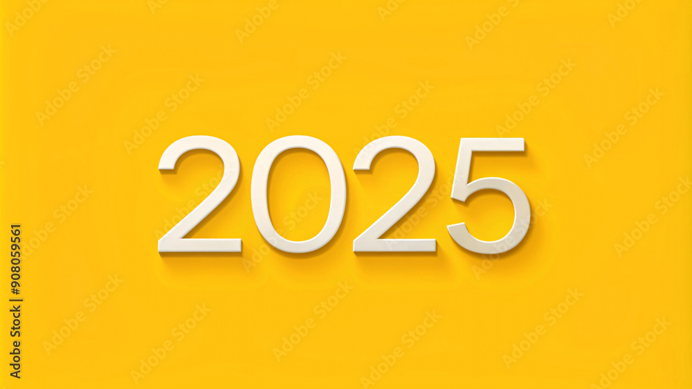 A simple, elegant image representing the New Year 2025, with a focus on a minimalist A simple, elegant image representing the New Year 2025, with a focus on a minimalist