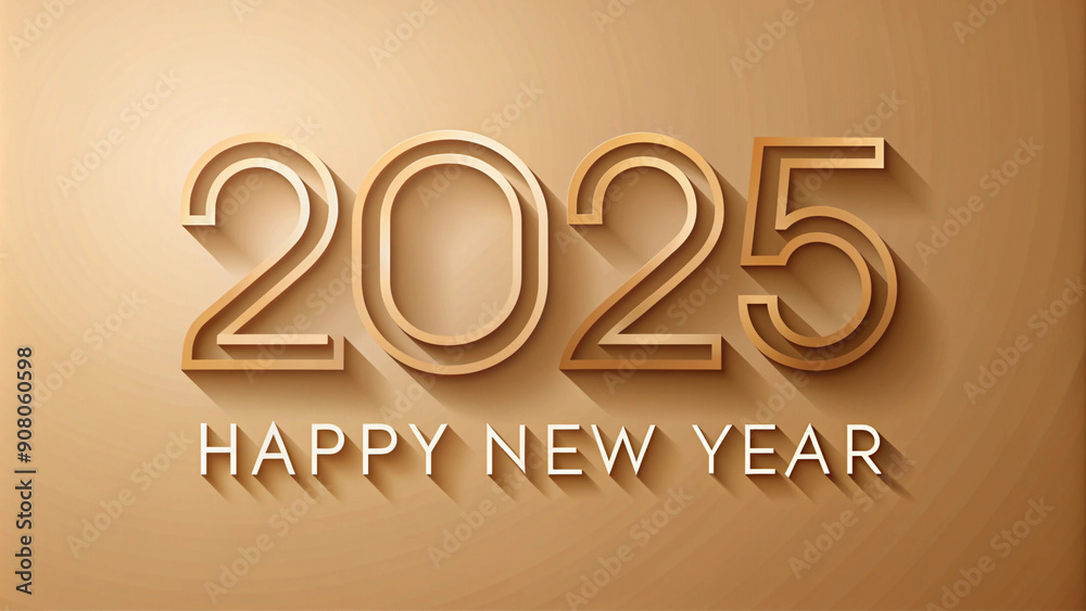 Celebrate the new year with a clean, minimalist style vector illustration for 2025. Celebrate the new year with a clean, minimalist style vector illustration for 2025.