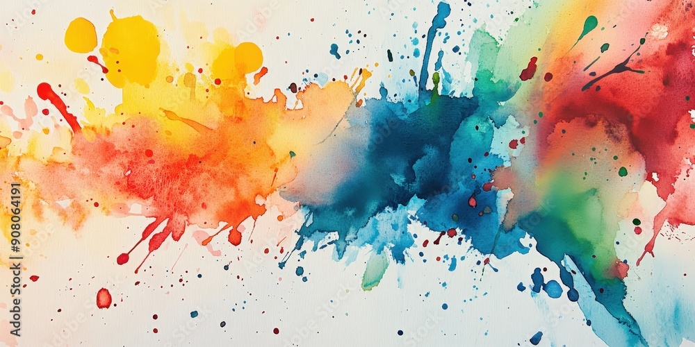 Fototapeta premium Watercolor Splashes of Color