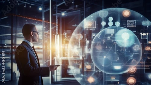 Wallpaper Mural Innovation business and technology concept on virtual screen. Innovate creative process Torontodigital.ca