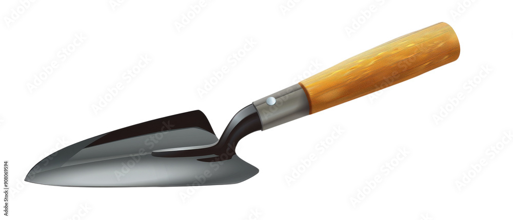 Fototapeta premium A gardening trowel with a wooden handle.