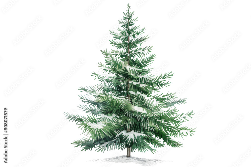 A majestic evergreen tree stands tall against a snowy backdrop, its branches laden with fresh snowfall. A majestic evergreen tree stands tall against a snowy backdrop, its branches laden with fresh snowfall.