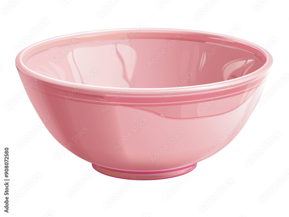 A pink ceramic bowl isolated on a white background. A pink ceramic bowl isolated on a white background.