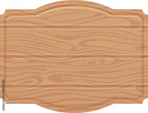 Wooden signboard template. Rural style retro badge