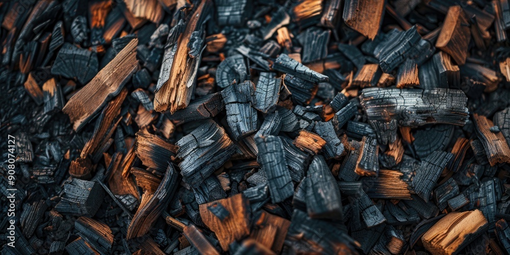 Burning Wood chip texture Generative AI Burning Wood chip texture Generative AI