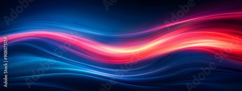 Dynamic Abstract Motion in Blue and Red Lights Concept