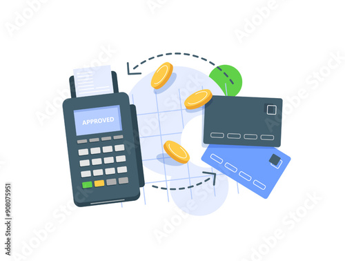 Pos terminal and payments systems,Purchase of goods and payment through the terminal. Credit card in the terminal and cash recipe