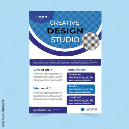  Flyer template layout and modern design, perfect for creative professional business