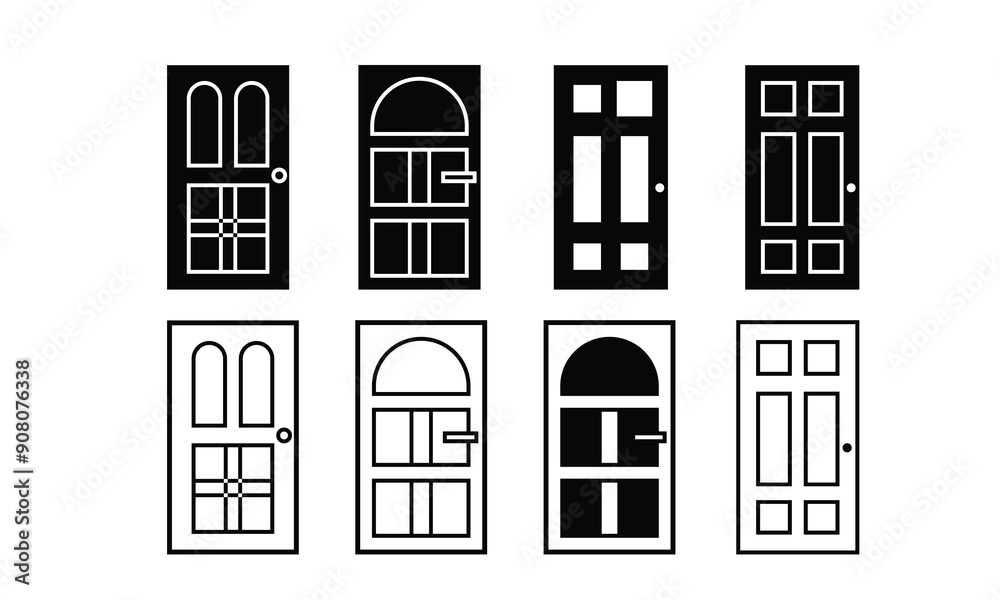 Door Vector bundle, Clipart, Silhouette, Vector, icons, illustration, design. Door Vector bundle, Clipart, Silhouette, Vector, icons, illustration, design.