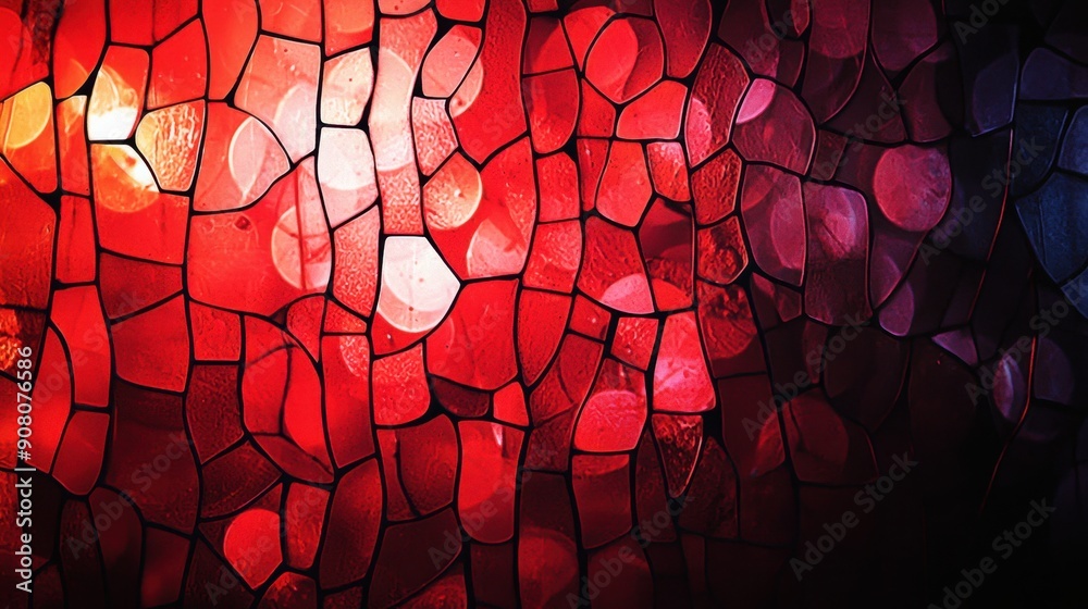 124. Doodle background, black and red, mosaic patterns, clean design ...
