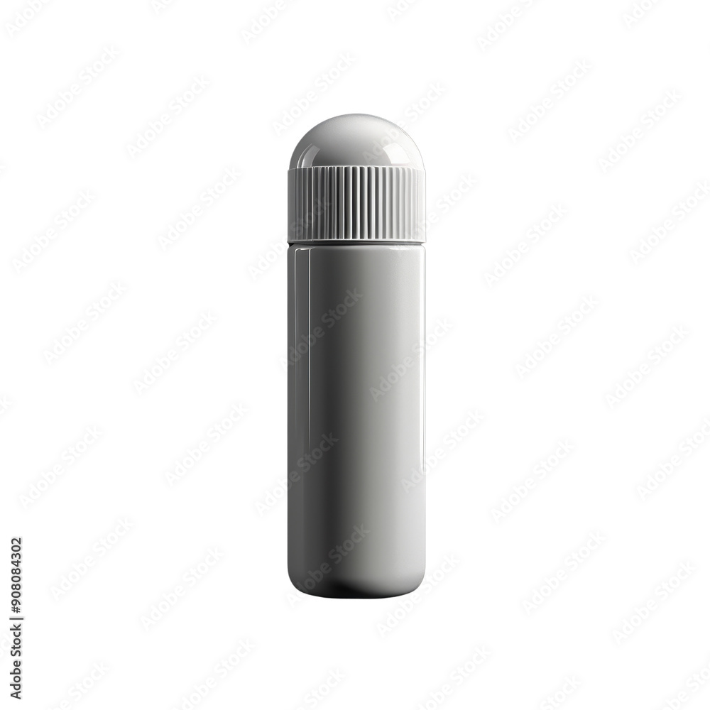 White Plastic Bottle Mockup with a Dome Cap White Plastic Bottle Mockup with a Dome Cap