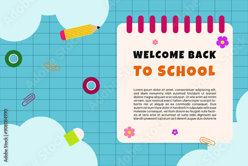 welcome back to school banner template