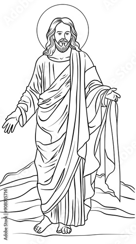 Jesus of Nazareth coloring page for children