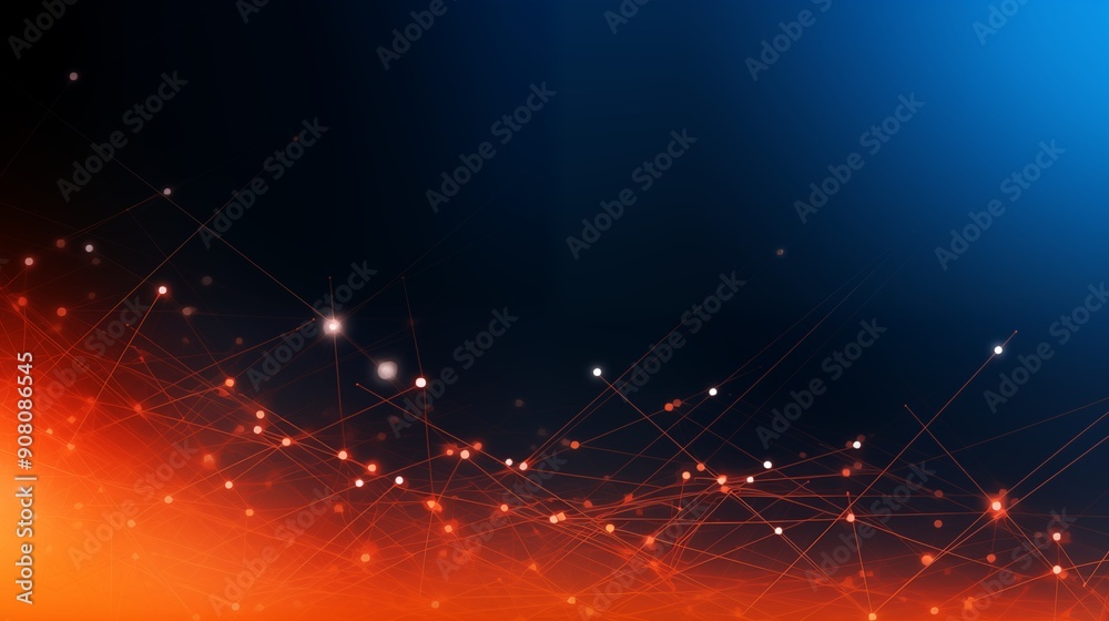 Fototapeta premium Orange and Blue Minimalistic Technology Background