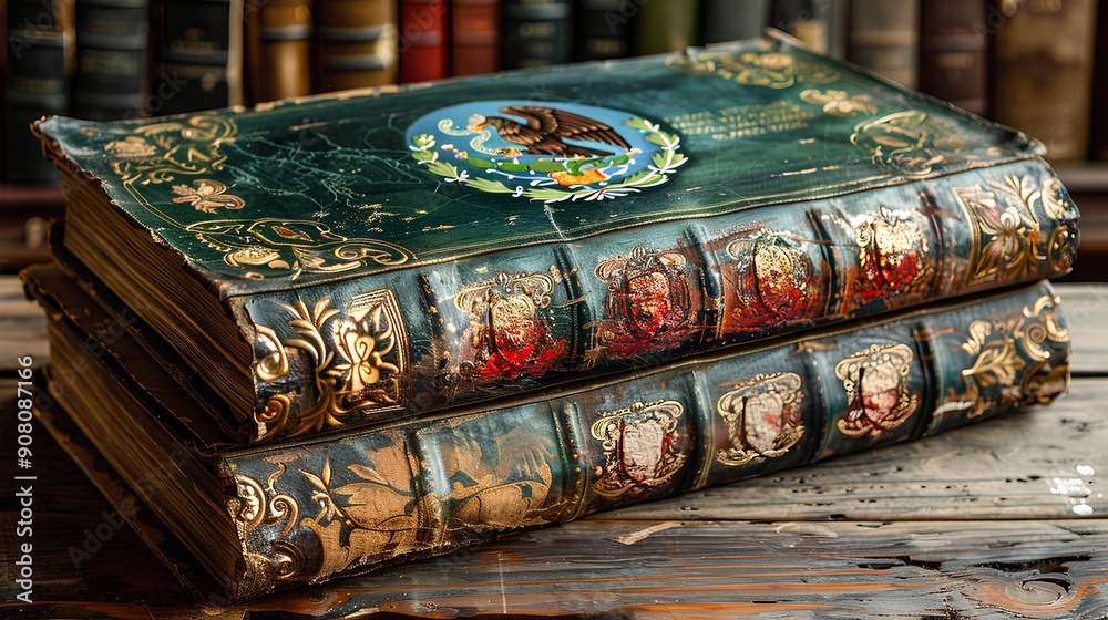 Constitution of the United Mexican States, at the lawyer background Constitution of the United Mexican States, at the lawyer background