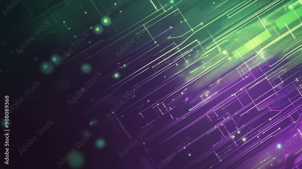 Purple and Green Minimalistic Technology Background Purple and Green Minimalistic Technology Background