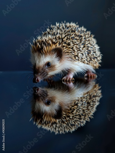 Close-up of a Blonde Hedgehog with Spiky Quills