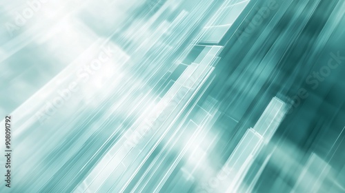 Teal and White Minimalistic Technology Background