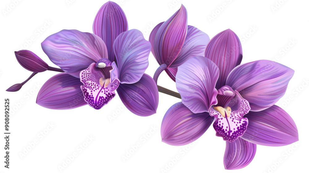 Two delicate purple orchids with intricate details and soft textures. Perfect for floral, beauty, and nature themes. Two delicate purple orchids with intricate details and soft textures. Perfect for floral, beauty, and nature themes.