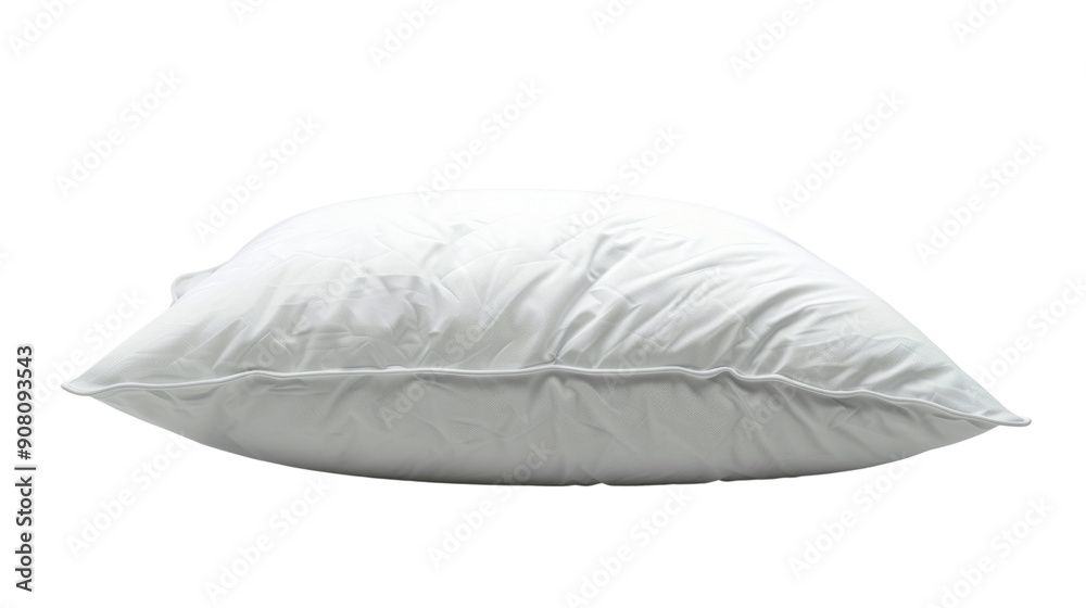 White pillow isolated on white background. Soft and fluffy pillow for sleeping or resting. White pillow isolated on white background. Soft and fluffy pillow for sleeping or resting.