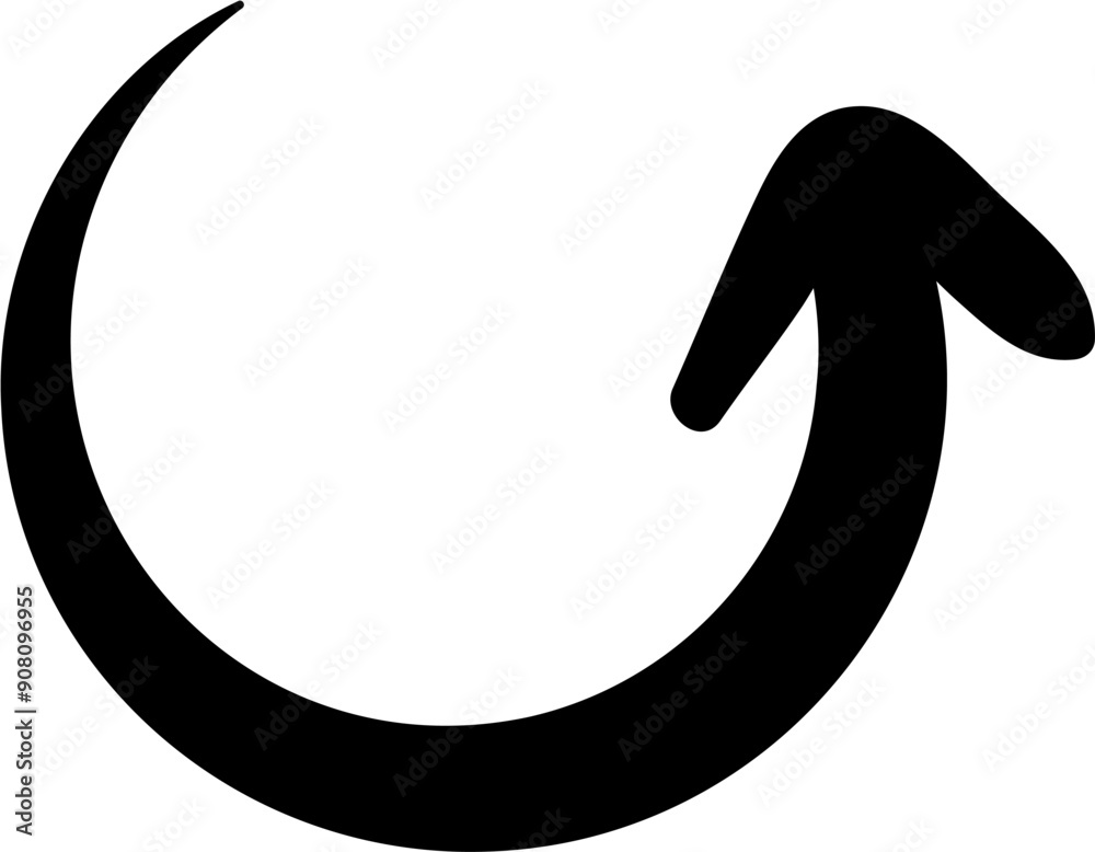 Hand drawn curved arrow, doodle return arrow, sketch arrow, arrow icon Hand drawn curved arrow, doodle return arrow, sketch arrow, arrow icon