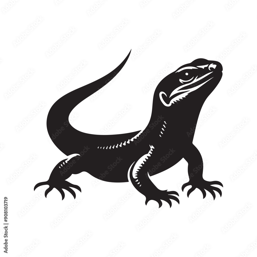 Lizard silhouette vector illustration Lizard silhouette vector illustration