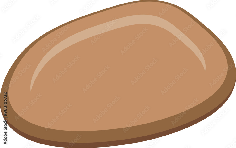Simple illustration of a brown potato, isolated on a white background Simple illustration of a brown potato, isolated on a white background