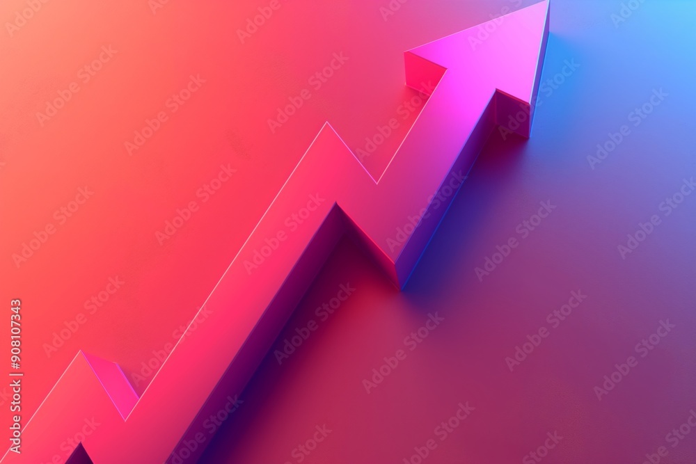 Solid Arrow Metric Pointing Upwards: Bullish Stock or Crypto Market Rising Trend Solid Arrow Metric Pointing Upwards: Bullish Stock or Crypto Market Rising Trend