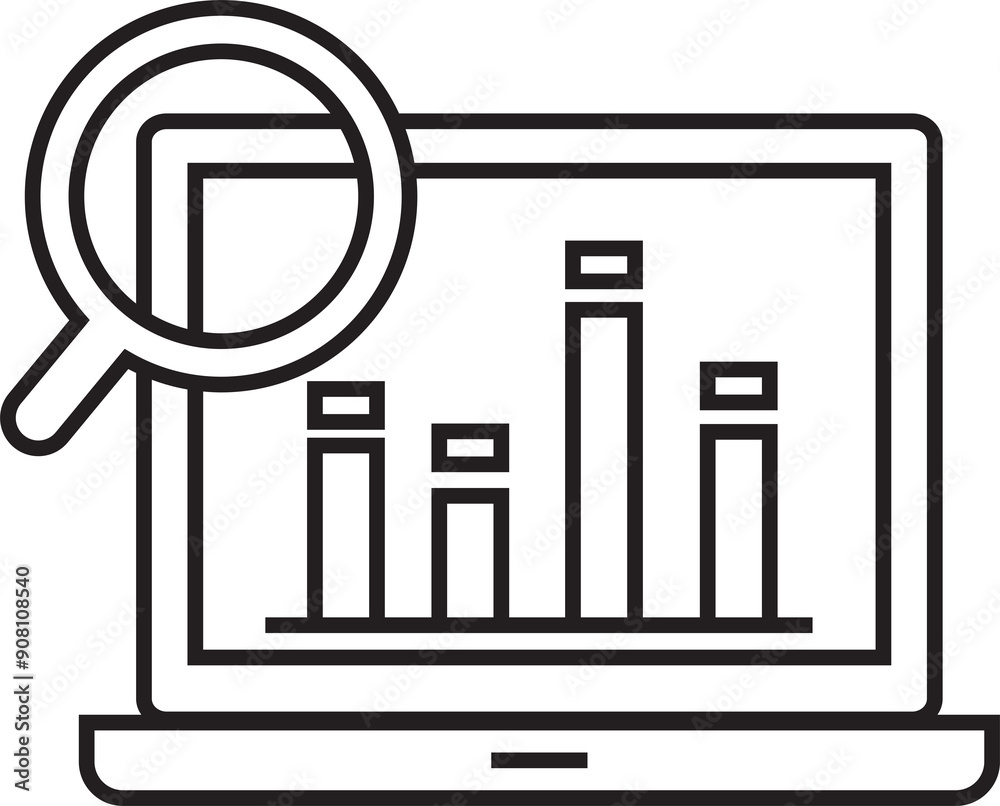 Bar Chart on Laptop Icon
Bar Chart on Laptop Icon