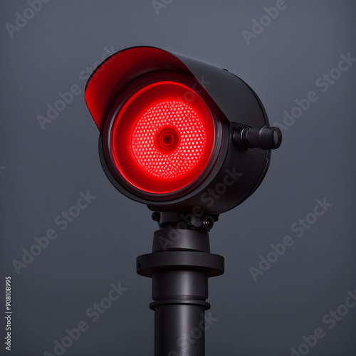 red light warning lamp known as wigwag wig-wag or red-eye photo