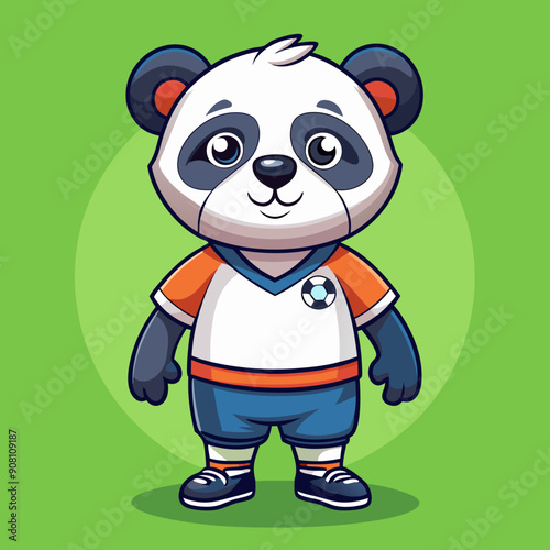 panda bear sport football soccer animal