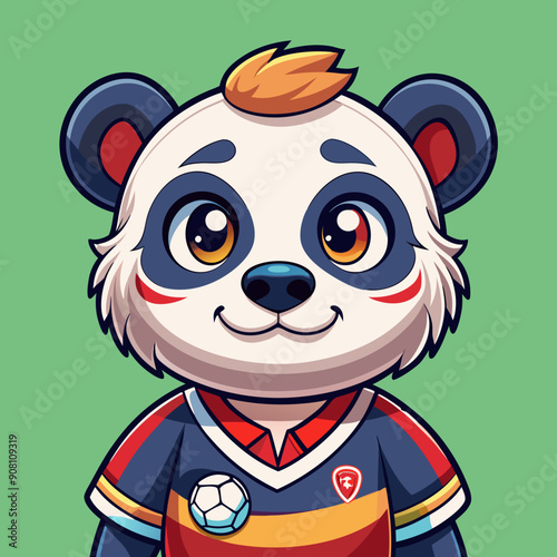 panda bear sport football soccer animal