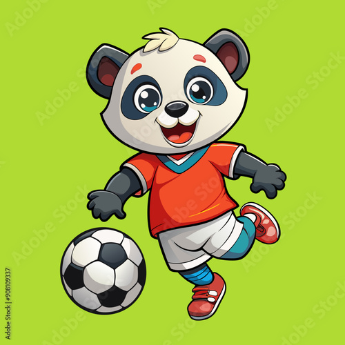 panda bear sport football soccer animal