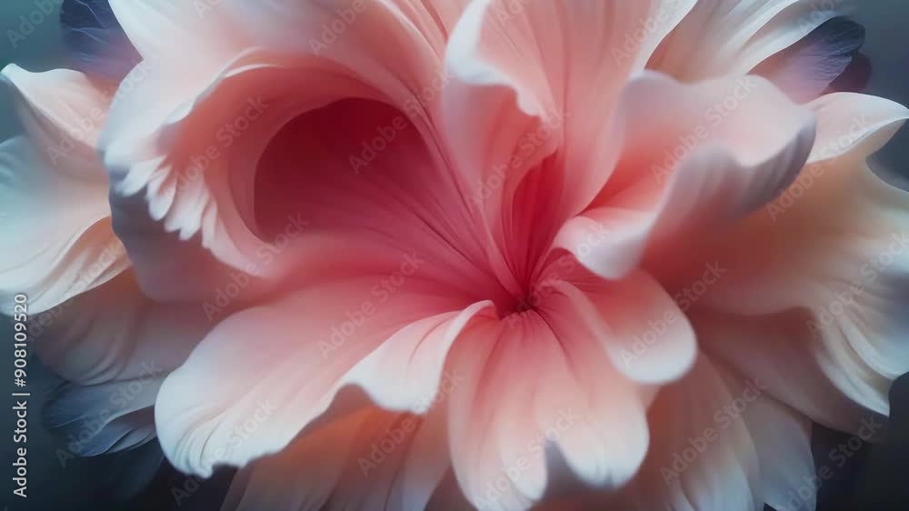 surreal pink flower, seamless looping