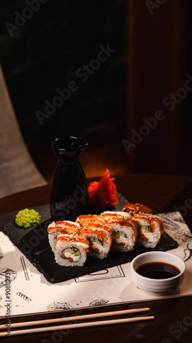 sushi on a plate