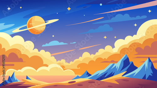 Sky background vector art illustration photo