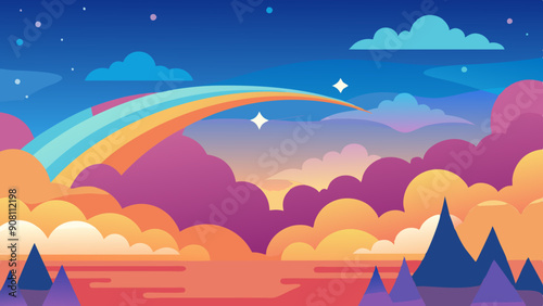 Sky background vector art illustration photo